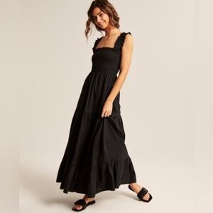 Abercrombie & Fitch smocked bodice easy maxi dress